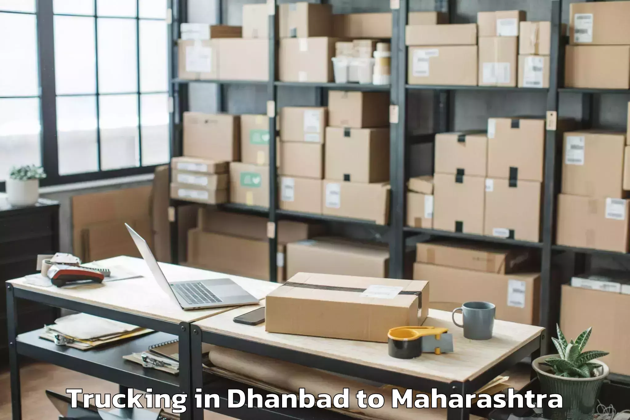 Top Dhanbad to Airoli Trucking Available